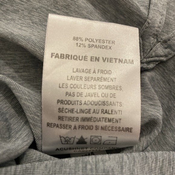 FootJoy Golf Polo Athletic Fit Mens Large Shirt Gray- Lavender White Stripe Logo - Picture 10 of 12